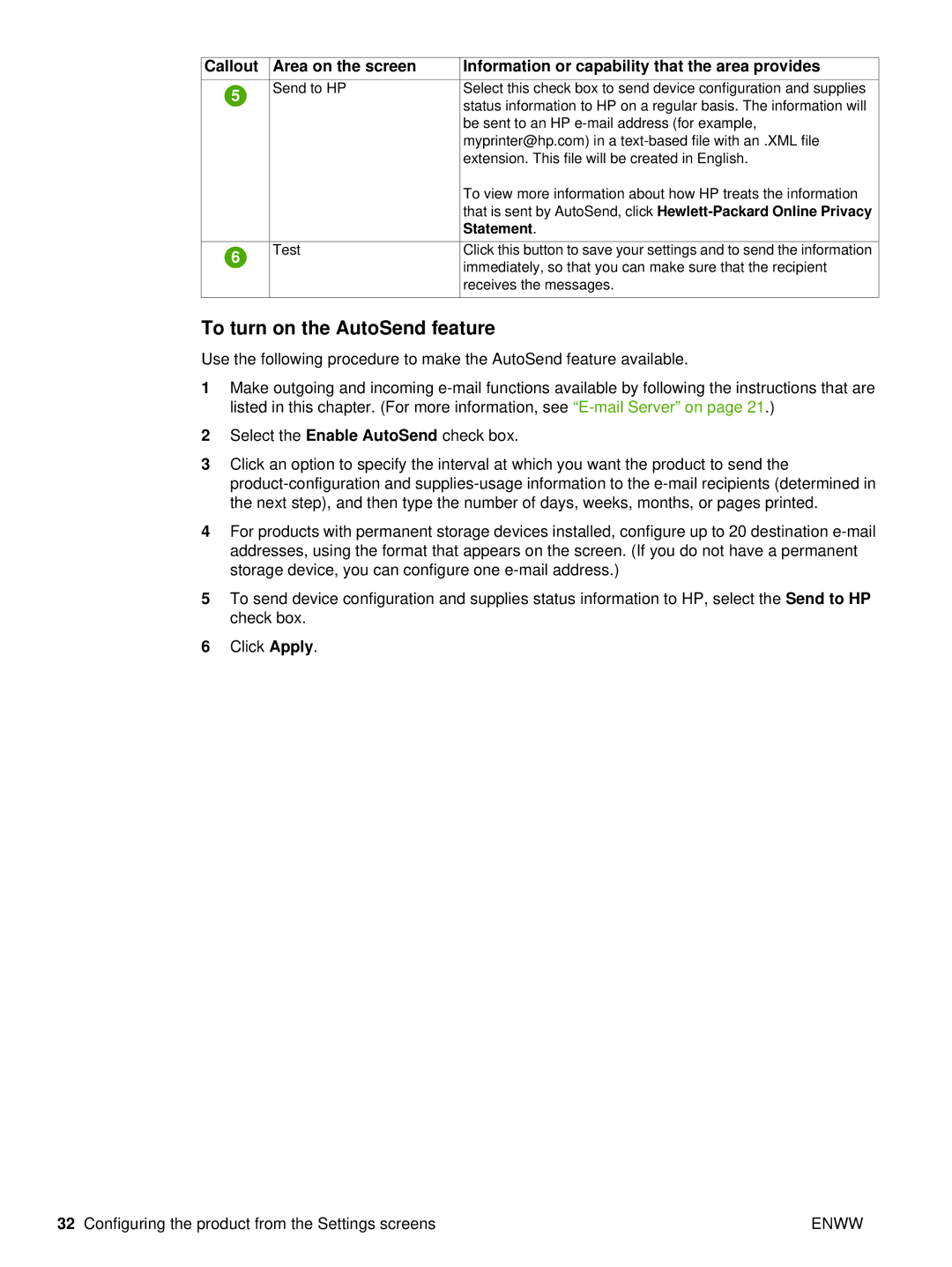 Compaq 5200 manual To turn on the AutoSend feature 