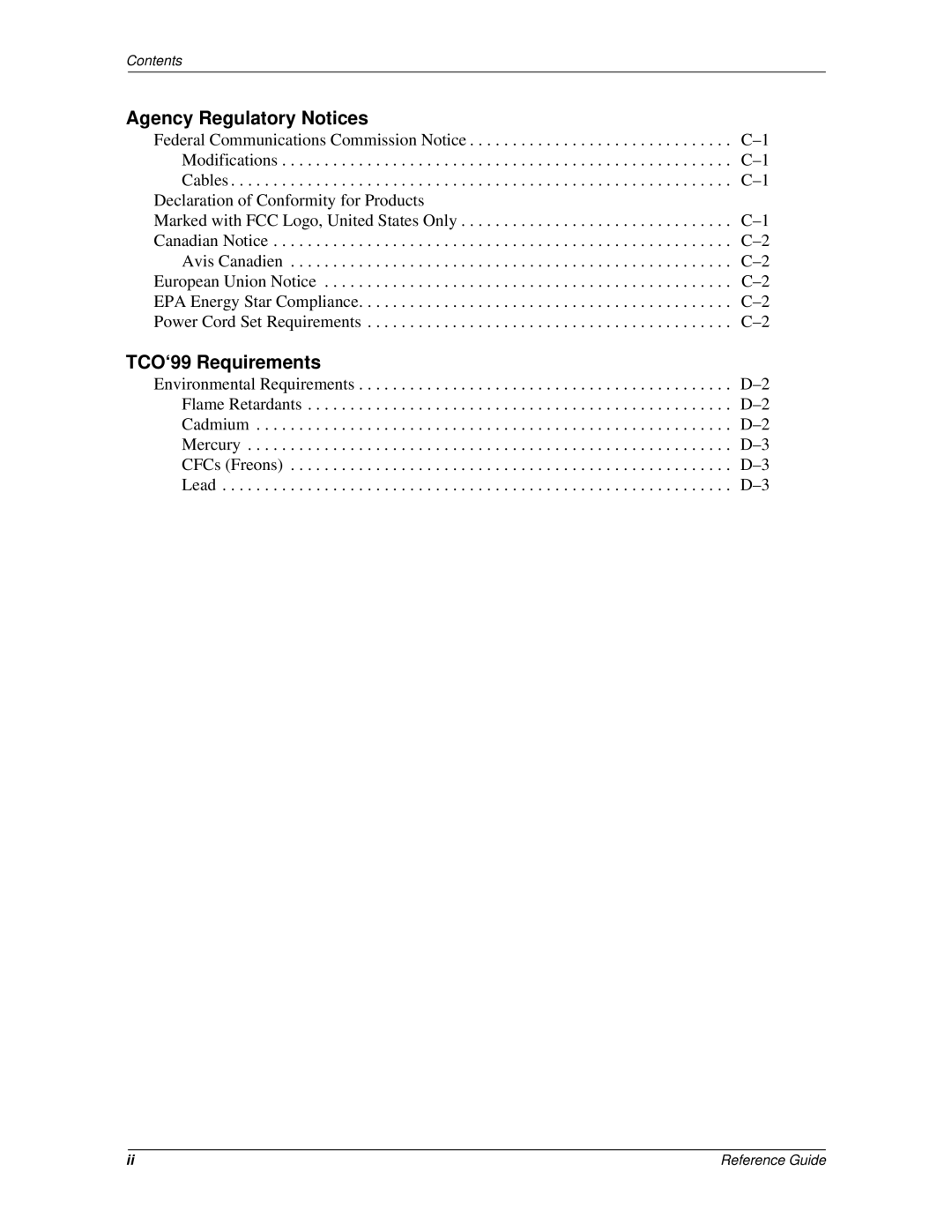 Compaq 5500 manual Agency Regulatory Notices 