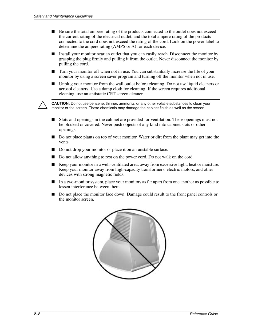 Compaq 5500 manual Safety and Maintenance Guidelines 