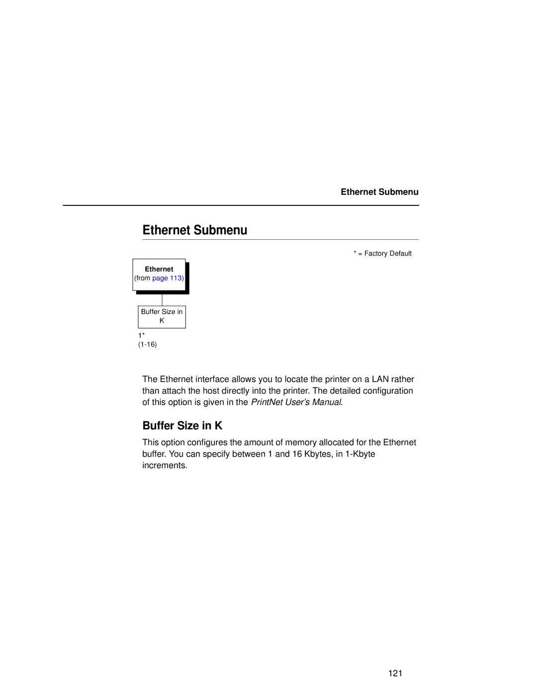 Compaq 5531, 5532, 5525B user manual Ethernet Submenu 