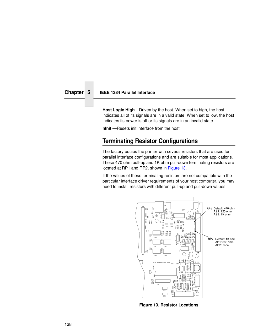 Compaq 5532, 5531, 5525B user manual Terminating Resistor Configurations, Resistor Locations 