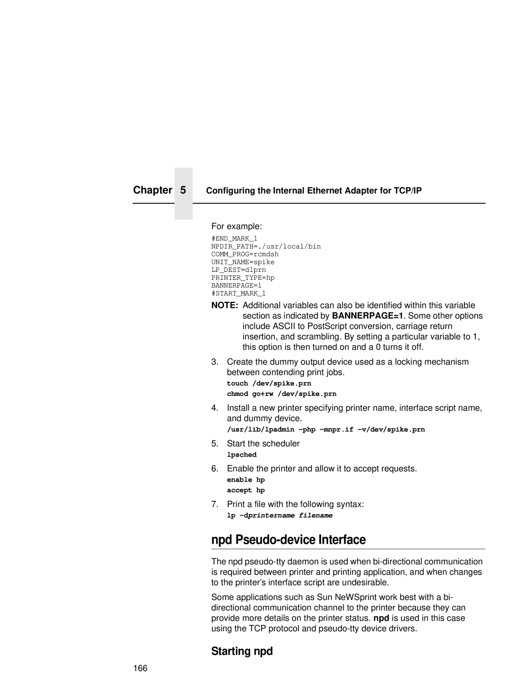 Compaq 5531, 5532, 5525B user manual Npd Pseudo-device Interface, Starting npd 