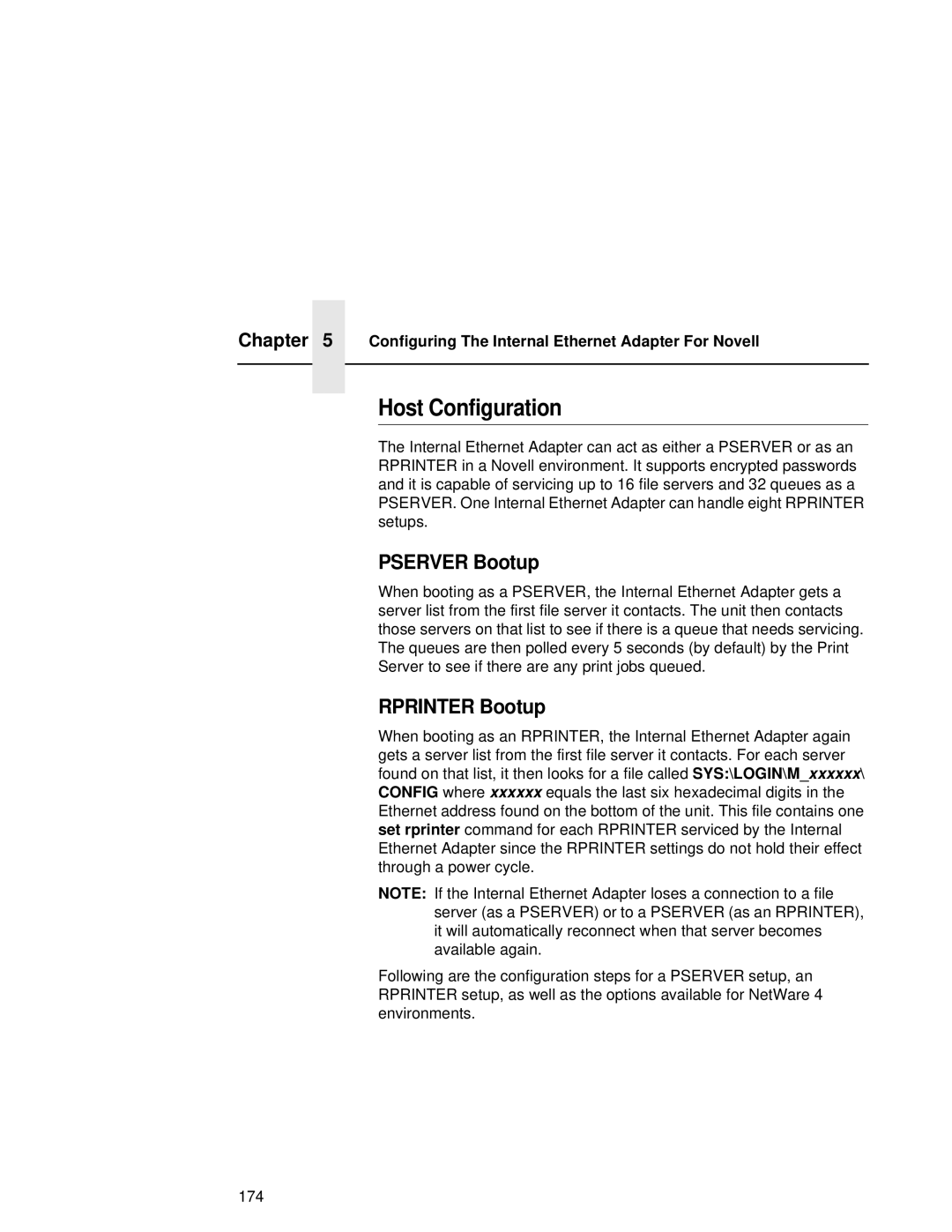 Compaq 5532, 5531, 5525B user manual Pserver Bootup, Rprinter Bootup 