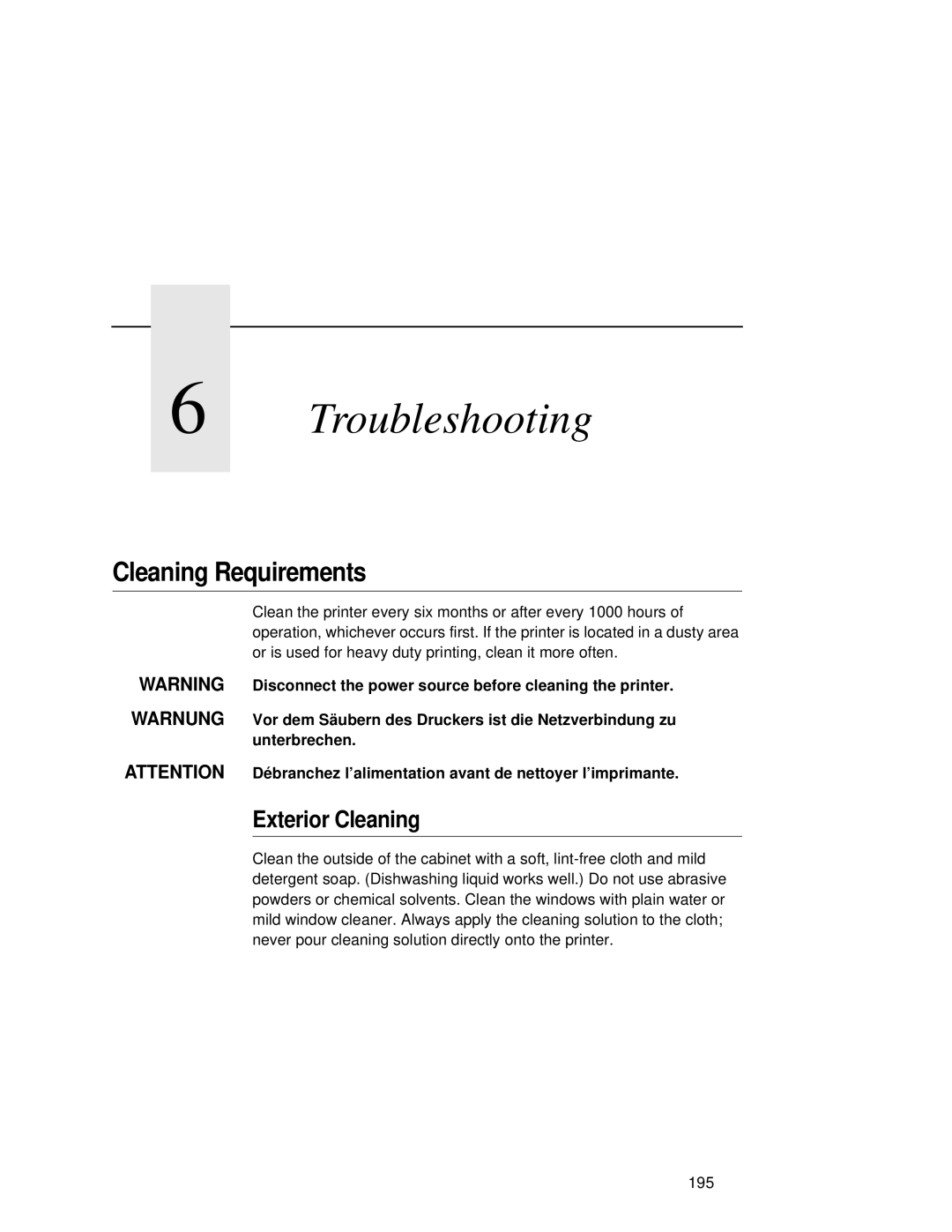 Compaq 5532, 5531, 5525B user manual Cleaning Requirements, Exterior Cleaning 