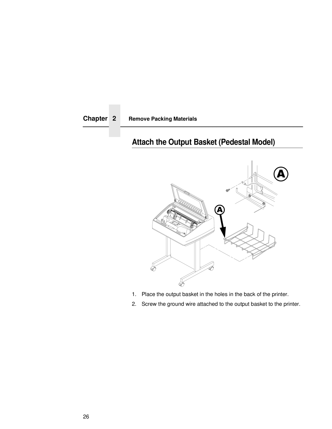 Compaq 5525B, 5532, 5531 user manual Attach the Output Basket Pedestal Model 