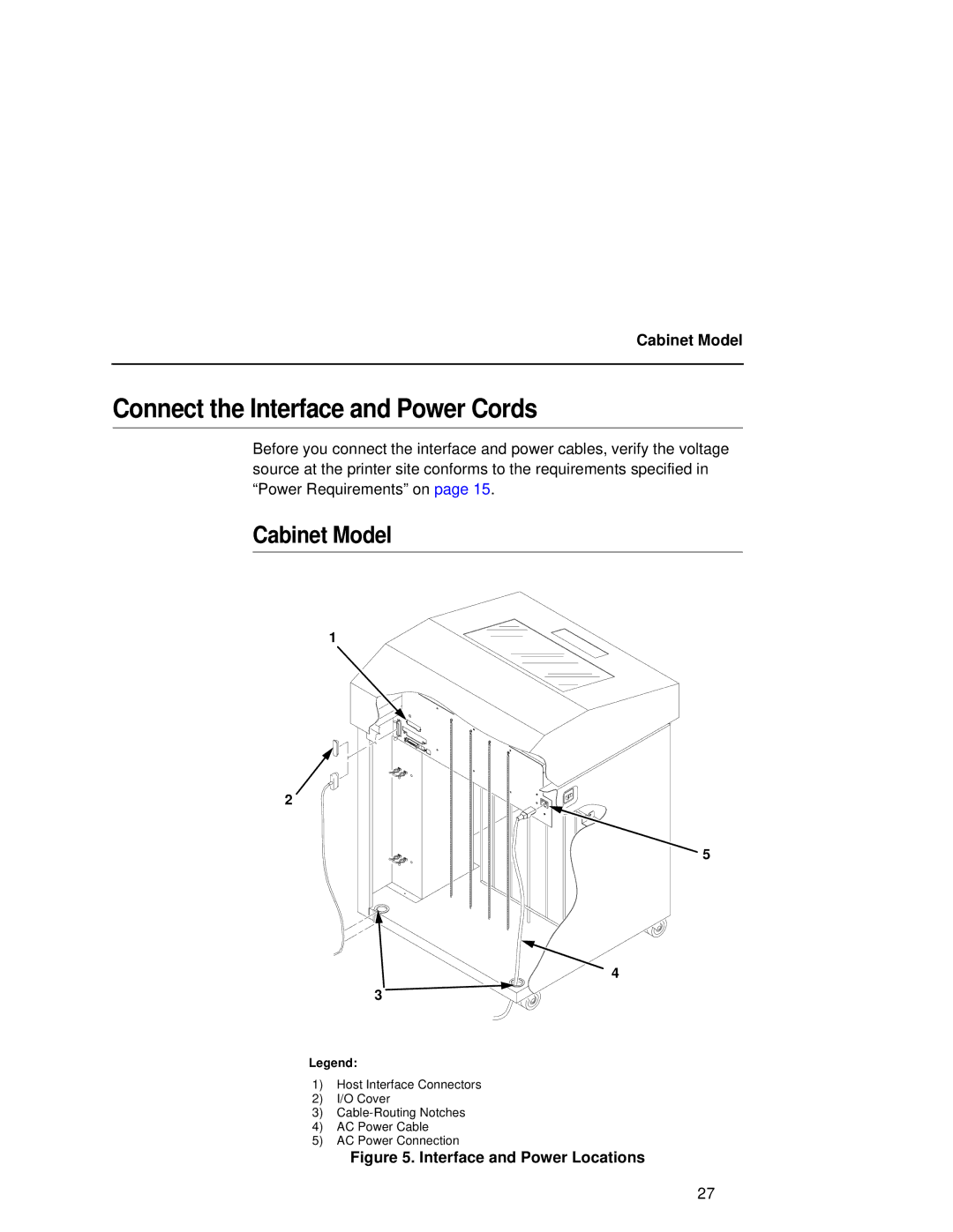 Compaq 5532, 5531, 5525B user manual Connect the Interface and Power Cords, Cabinet Model 