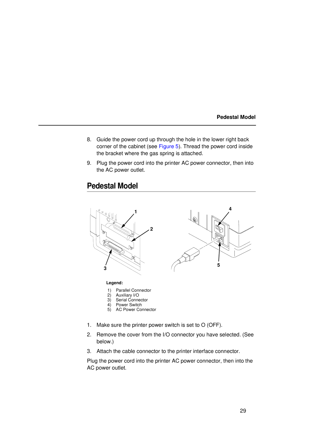 Compaq 5525B, 5532, 5531 user manual Pedestal Model 