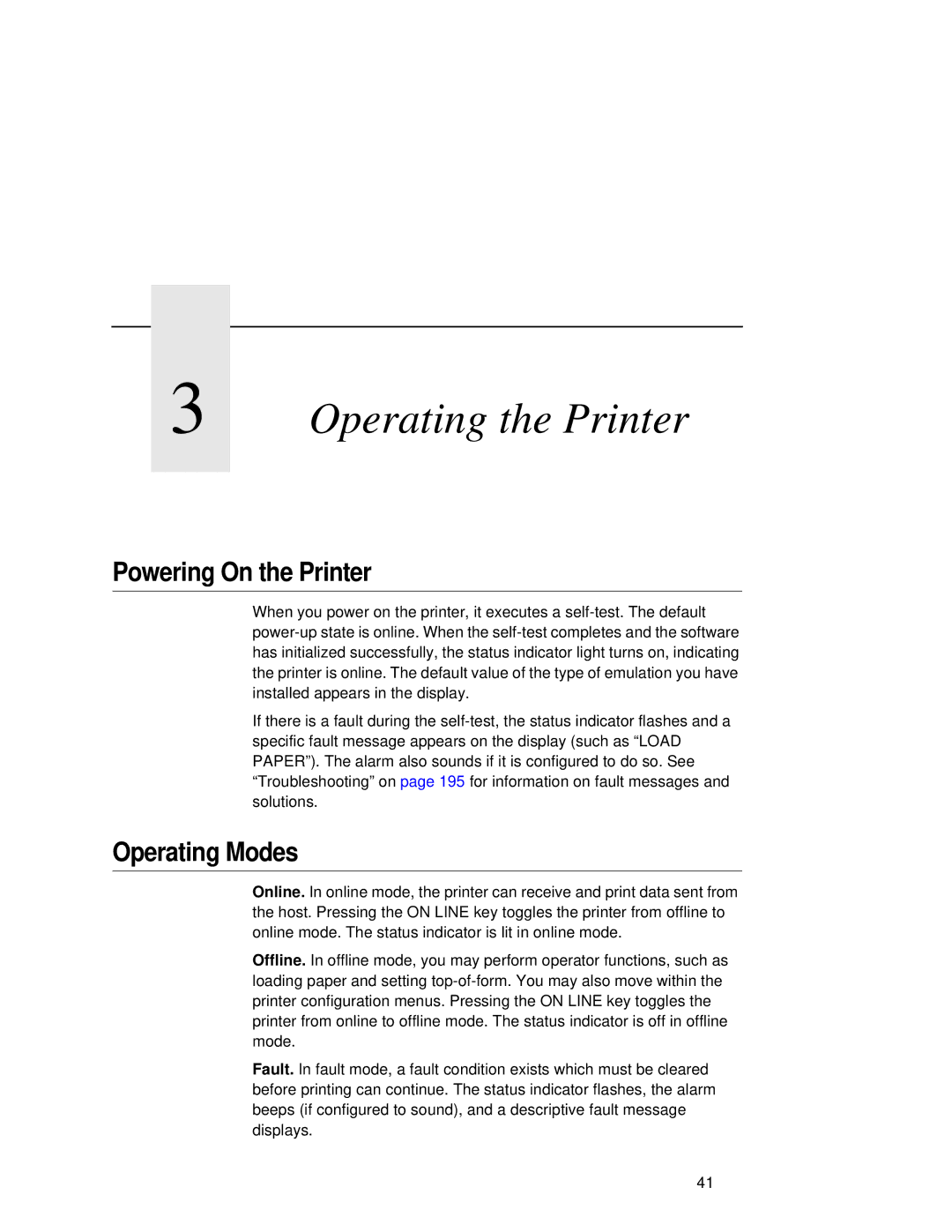 Compaq 5525B, 5532, 5531 user manual Powering On the Printer, Operating Modes 