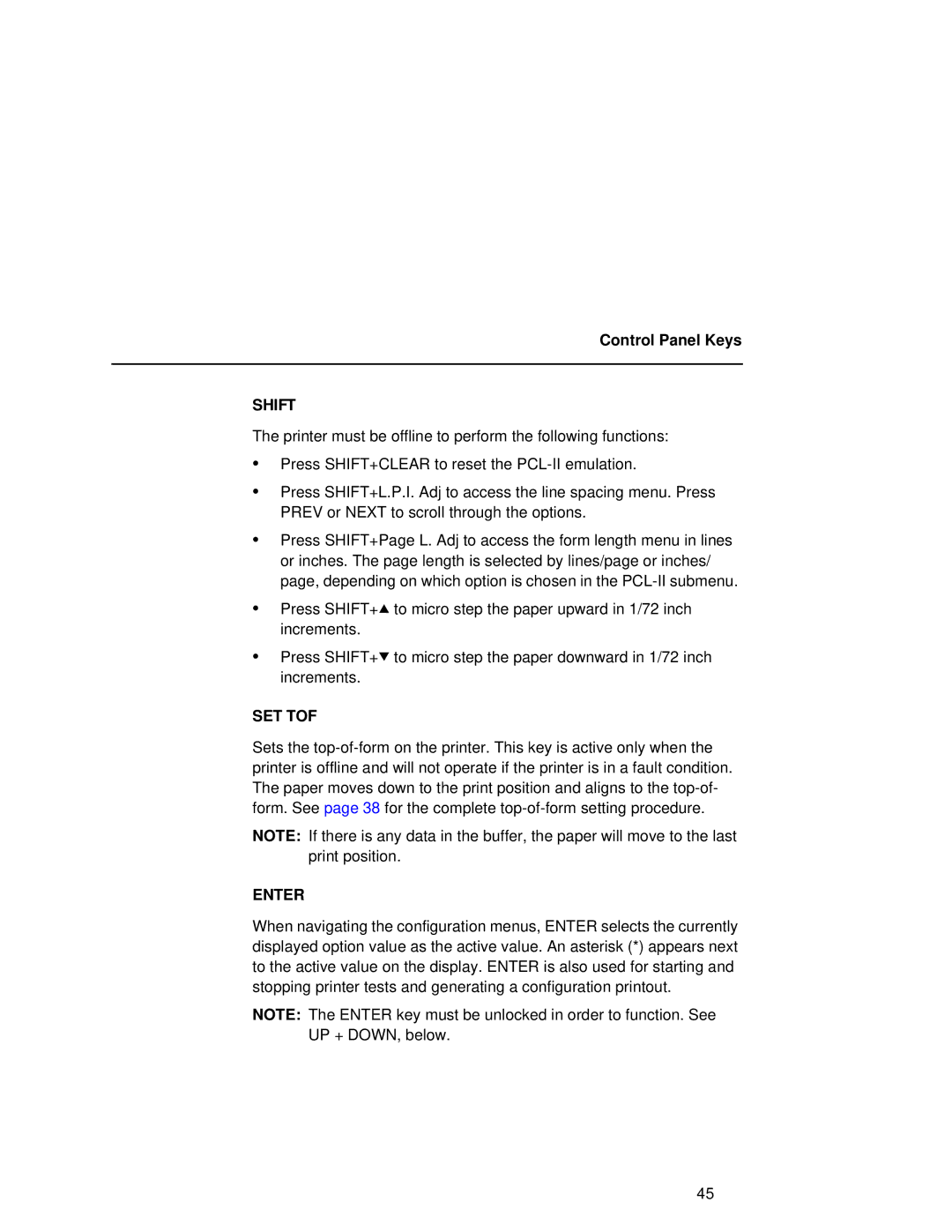 Compaq 5532, 5531, 5525B user manual Shift 