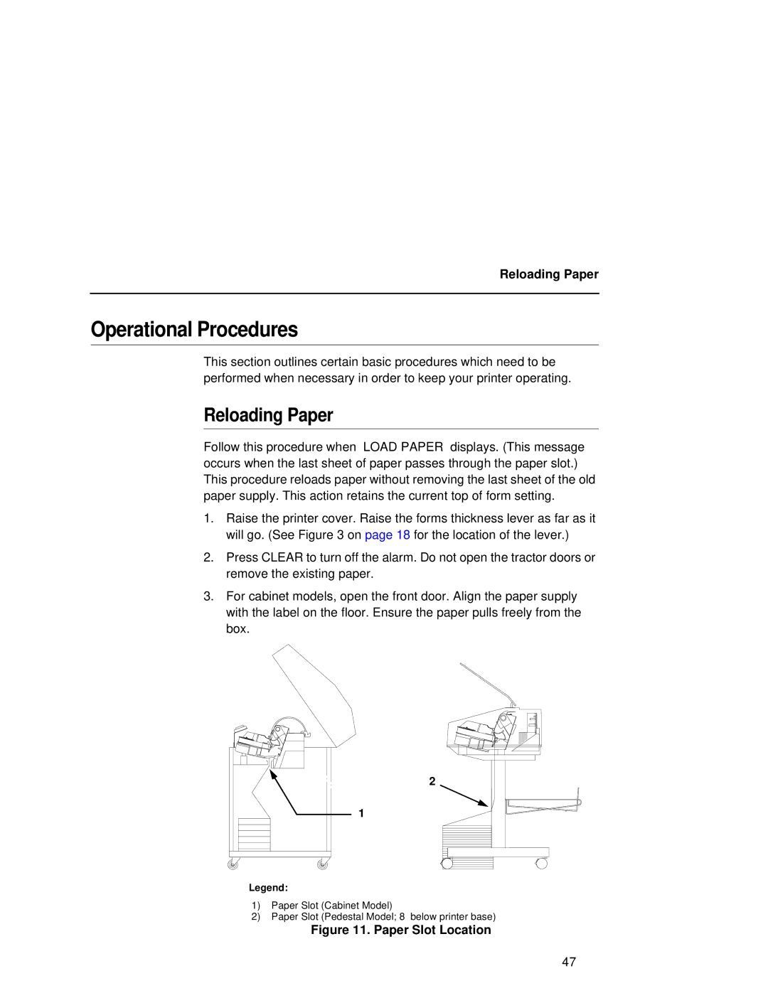 Compaq 5525B, 5532, 5531 user manual Operational Procedures, Reloading Paper 