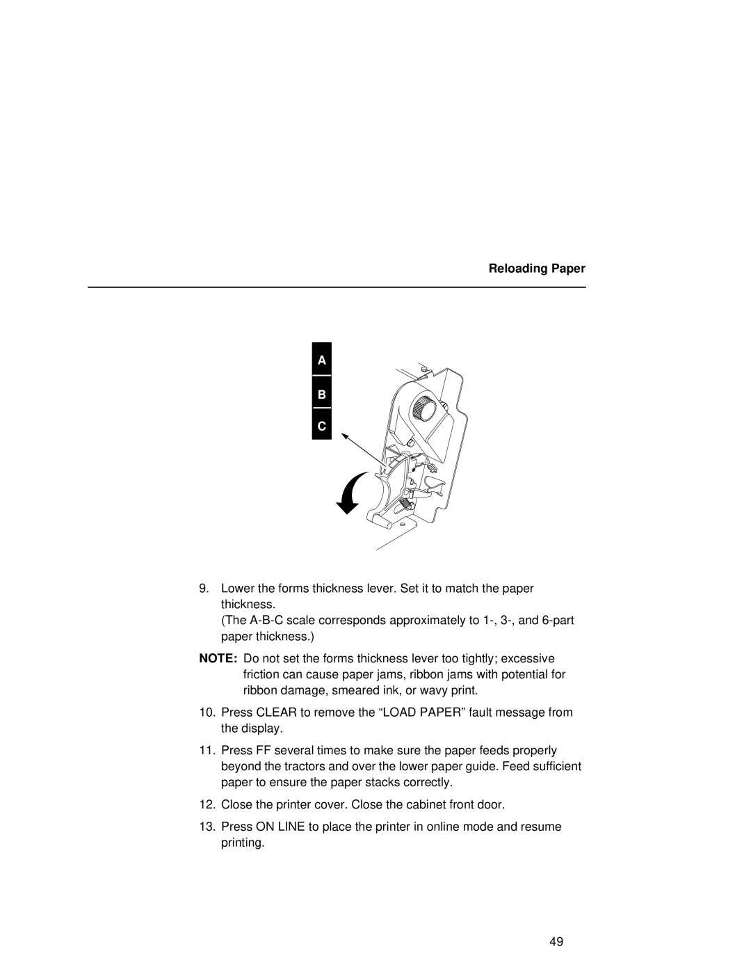 Compaq 5531, 5532, 5525B user manual Reloading Paper 