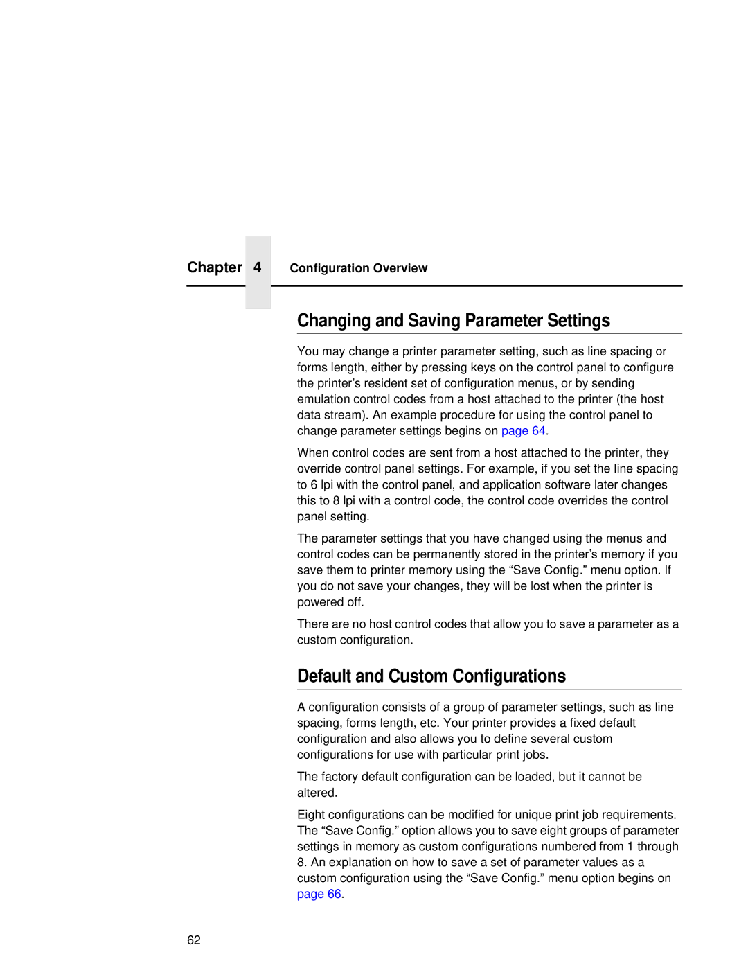 Compaq 5525B, 5532, 5531 Changing and Saving Parameter Settings, Default and Custom Configurations, Configuration Overview 