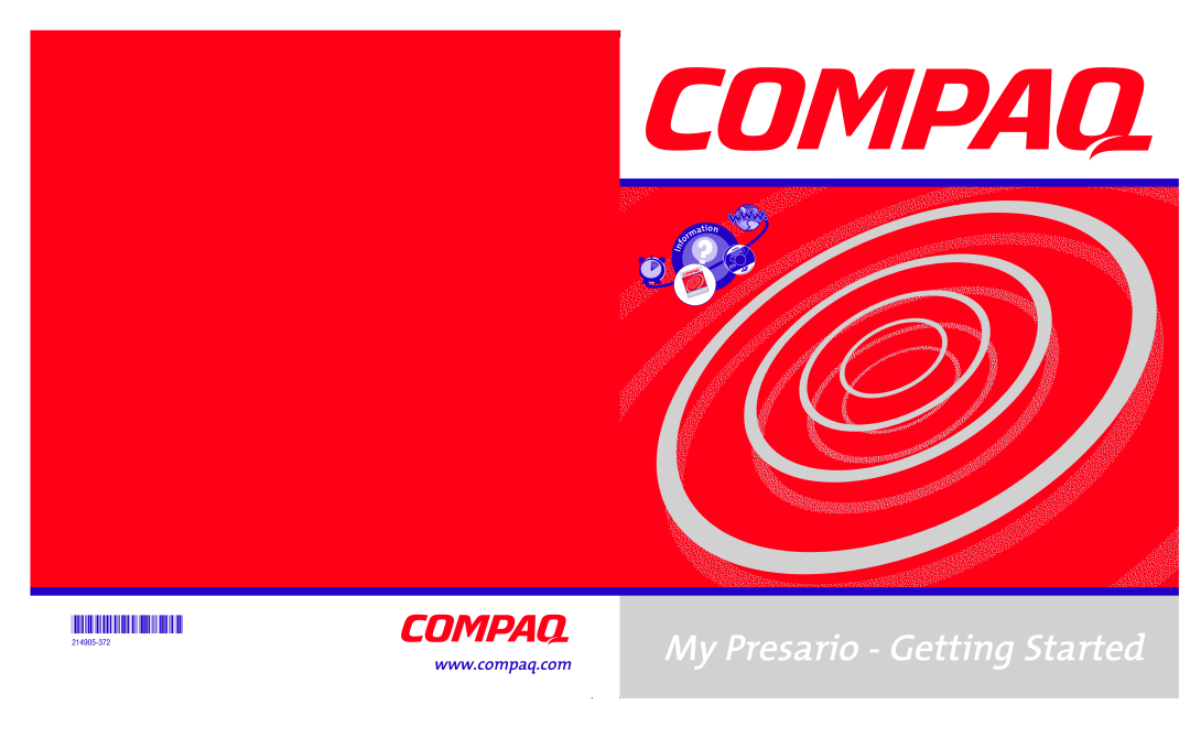Compaq 5BW474 manual My Presario - Getting Started, 214905-372 