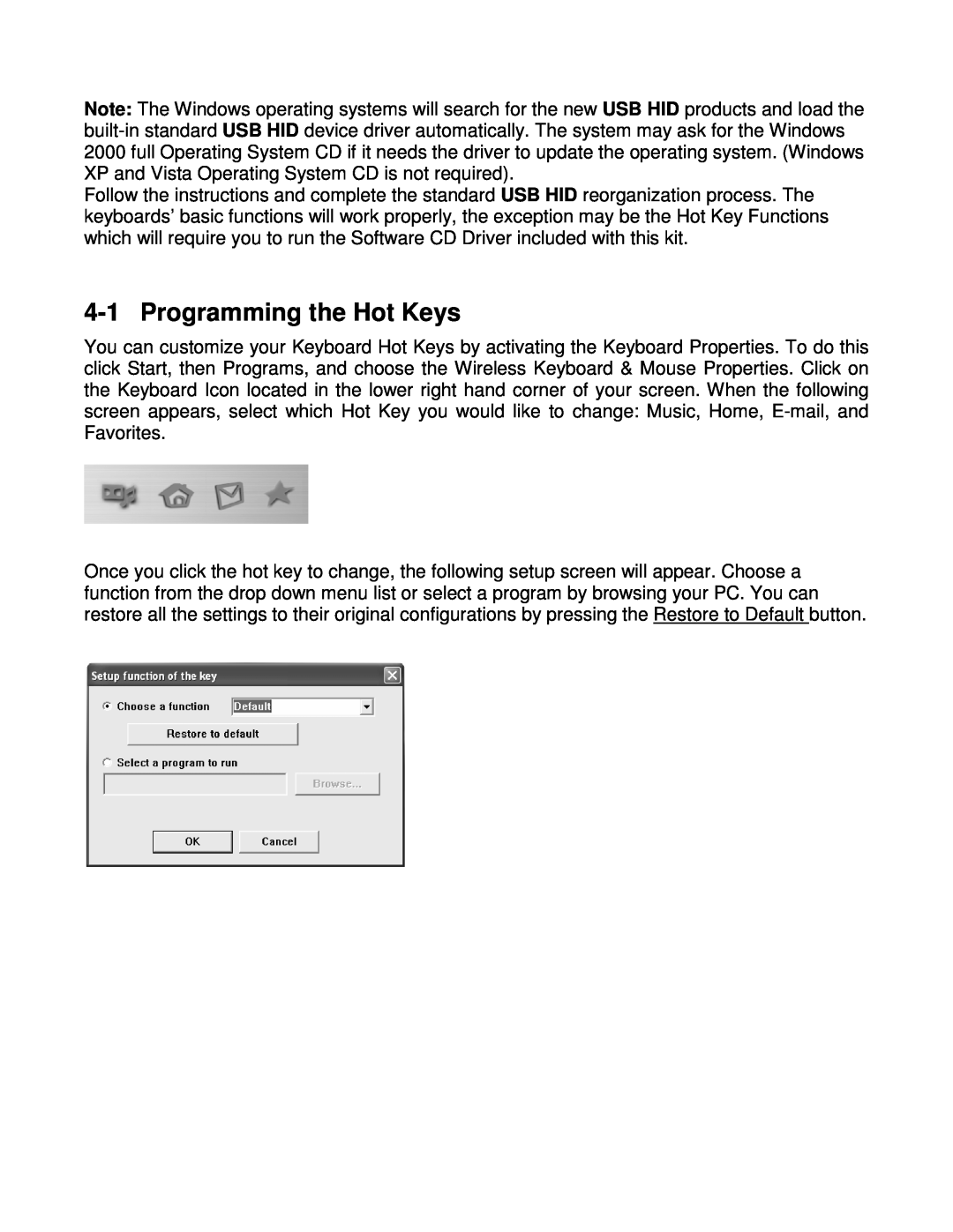 Compaq 61000101 manual Programming the Hot Keys 