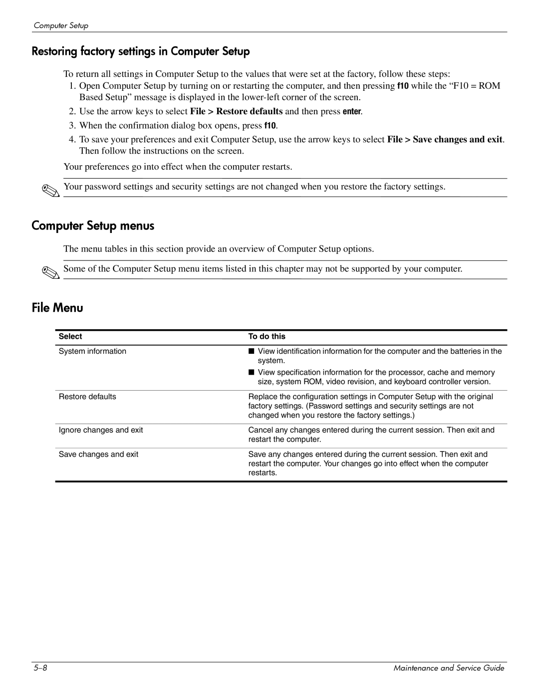 Compaq 615 manual System information 