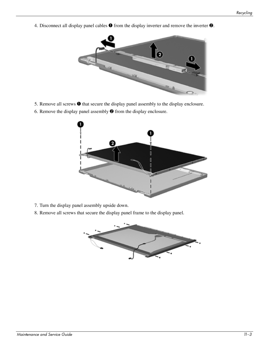 Compaq 615 manual Maintenance and Service Guide 11-3 