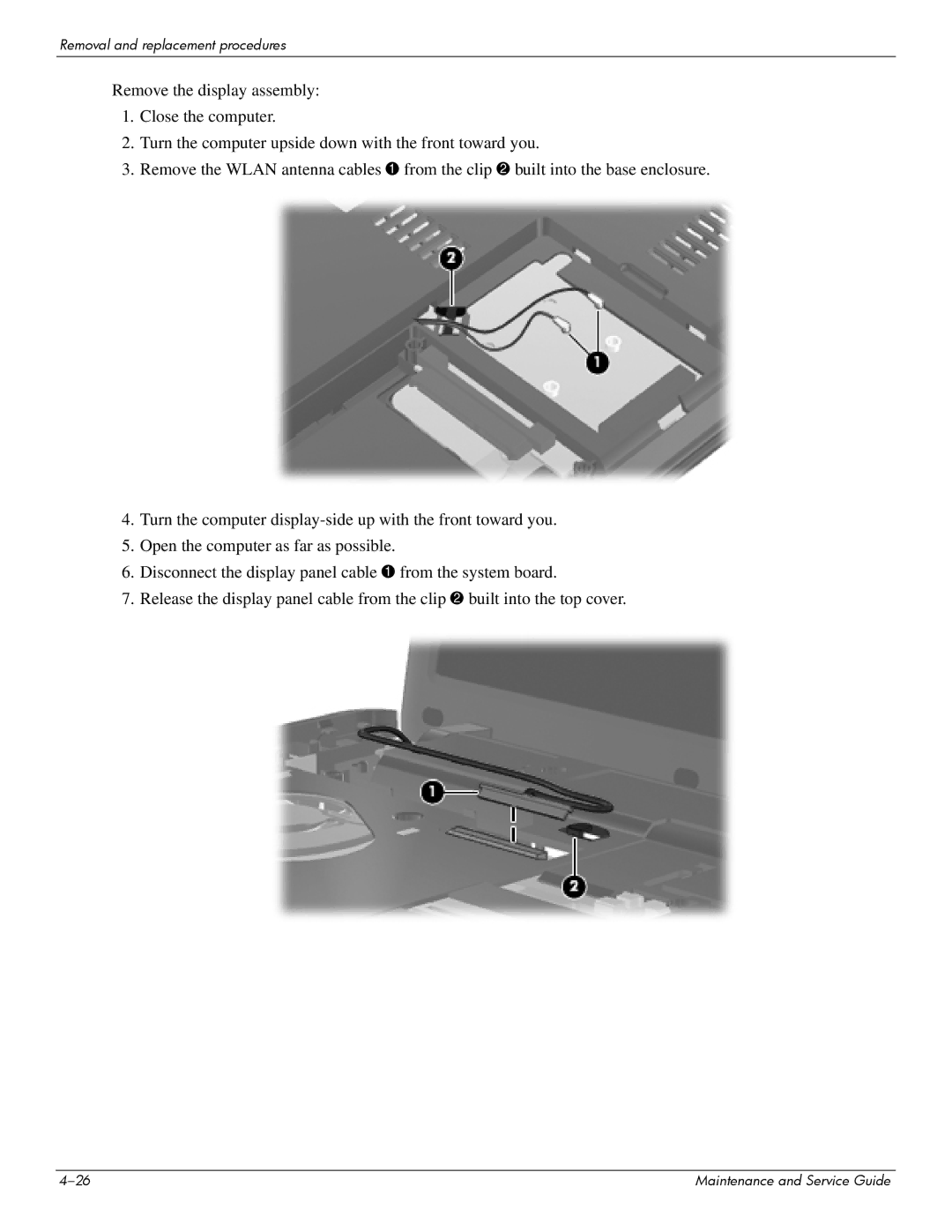 Compaq 615 manual Removal and replacement procedures 