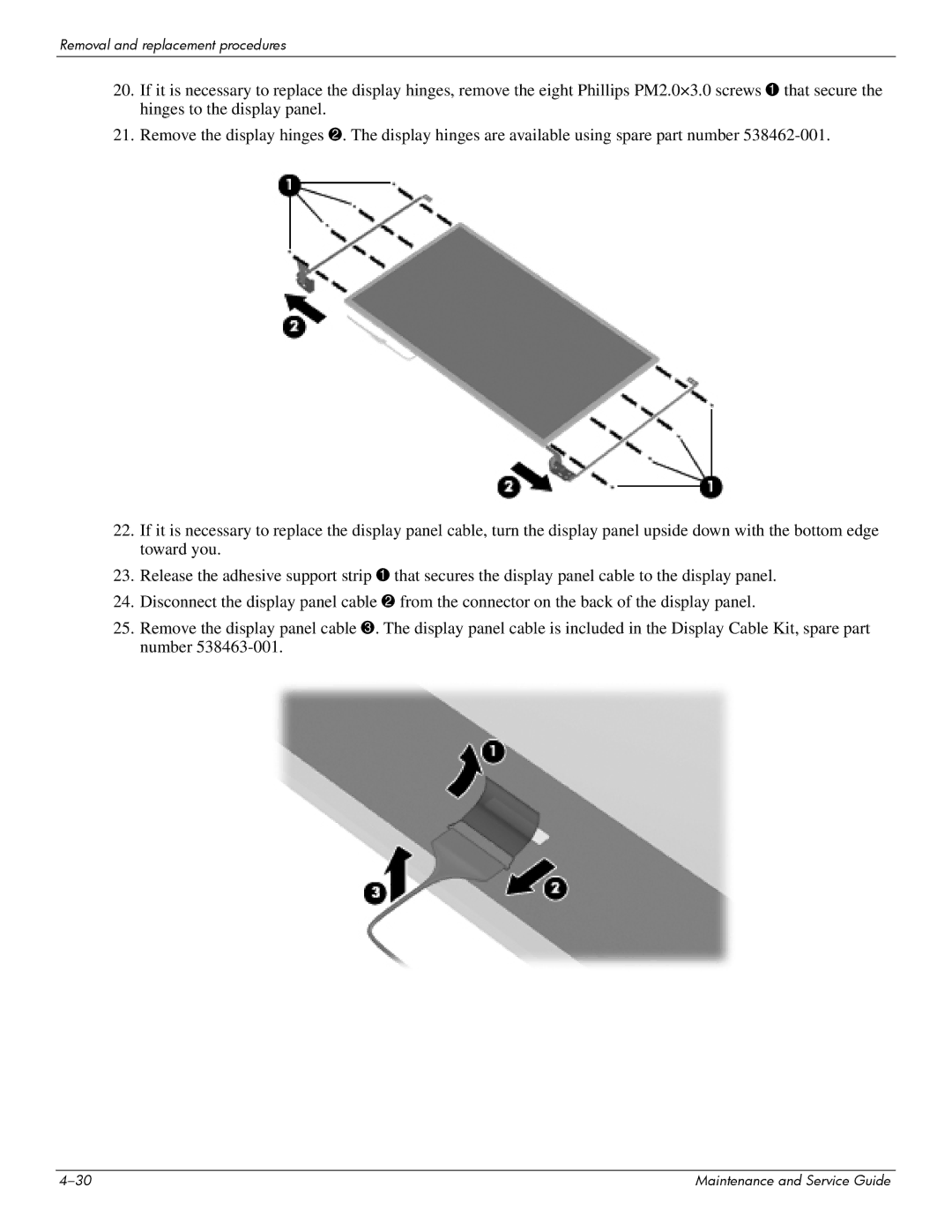 Compaq 615 manual Removal and replacement procedures 