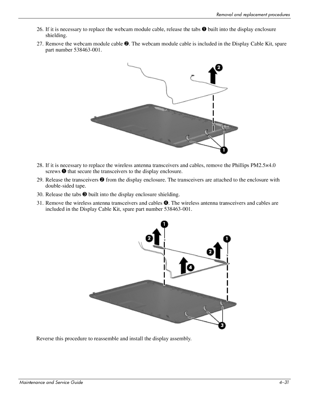 Compaq 615 manual Removal and replacement procedures 