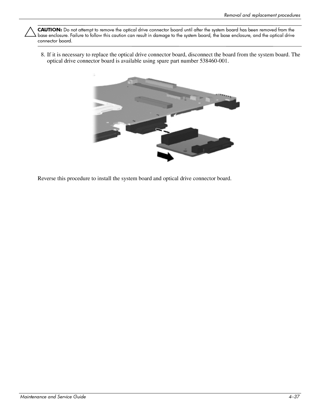 Compaq 615 manual Removal and replacement procedures 