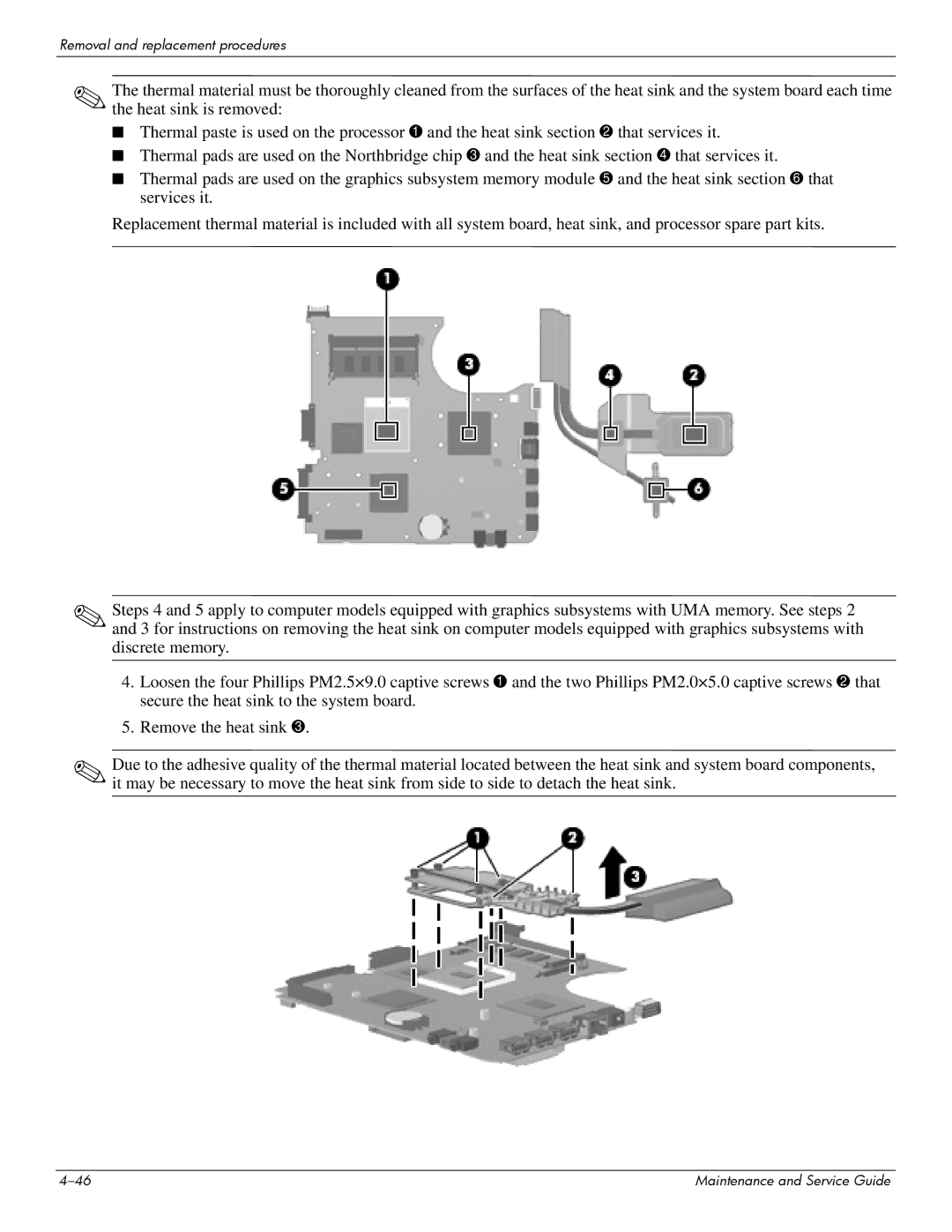 Compaq 615 manual Removal and replacement procedures 