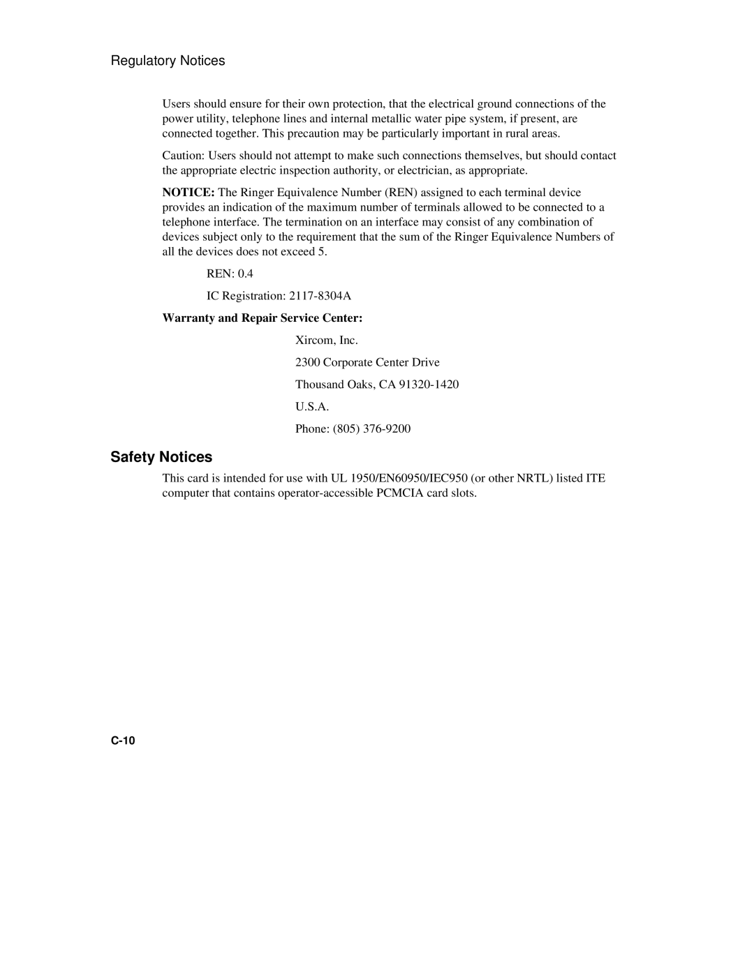 Compaq 6500 Family manual Safety Notices 