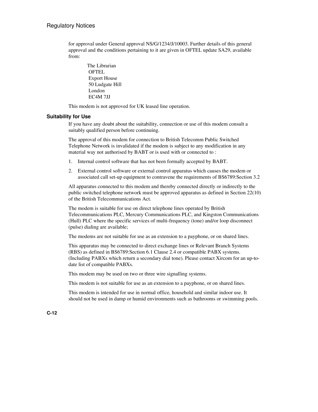 Compaq 6500 Family manual Suitability for Use 