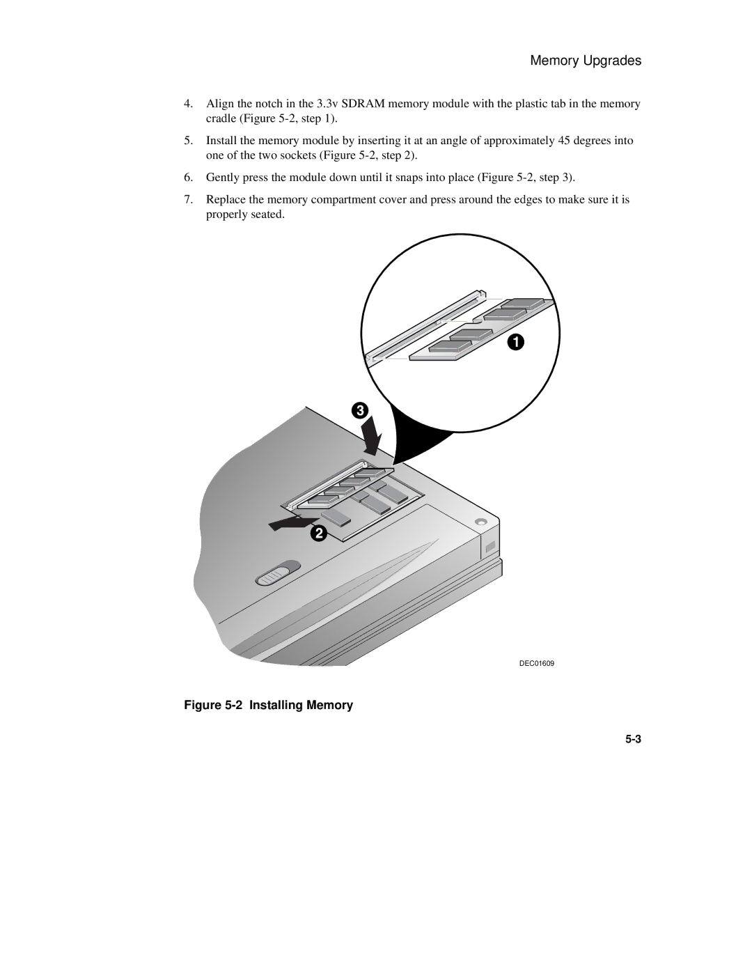 Compaq 6500 manual Installing Memory 