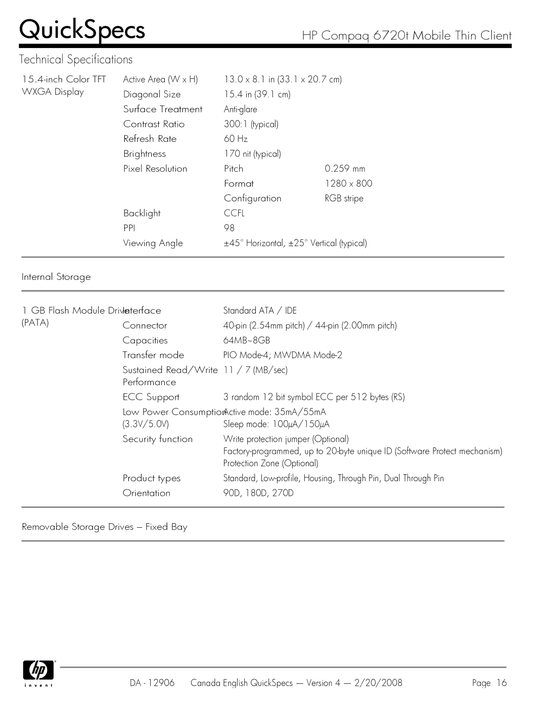 Compaq 6720t manual Ccfl PPI, Pata 