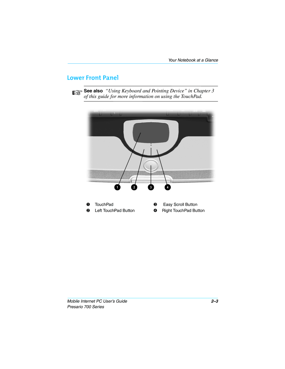 Compaq 700 Series manual Lower Front Panel 