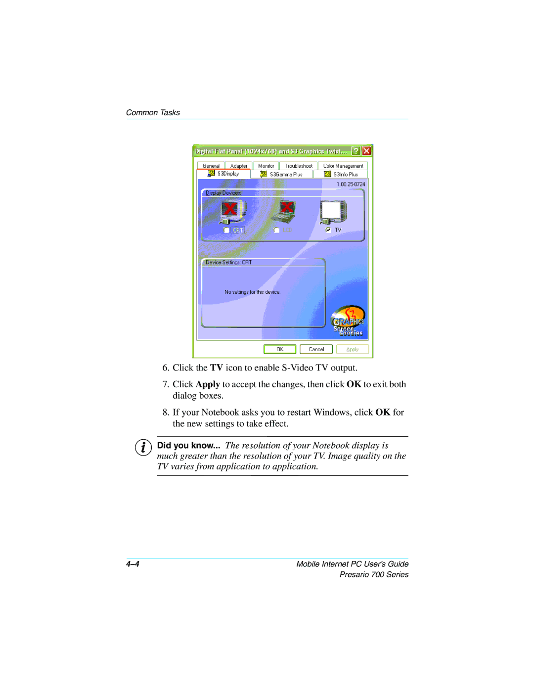 Compaq 700 Series manual Common Tasks 