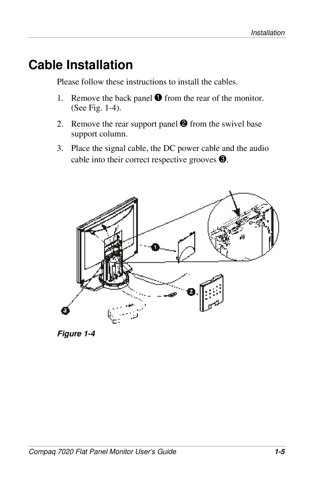 Compaq 7020 manual Cable Installation 