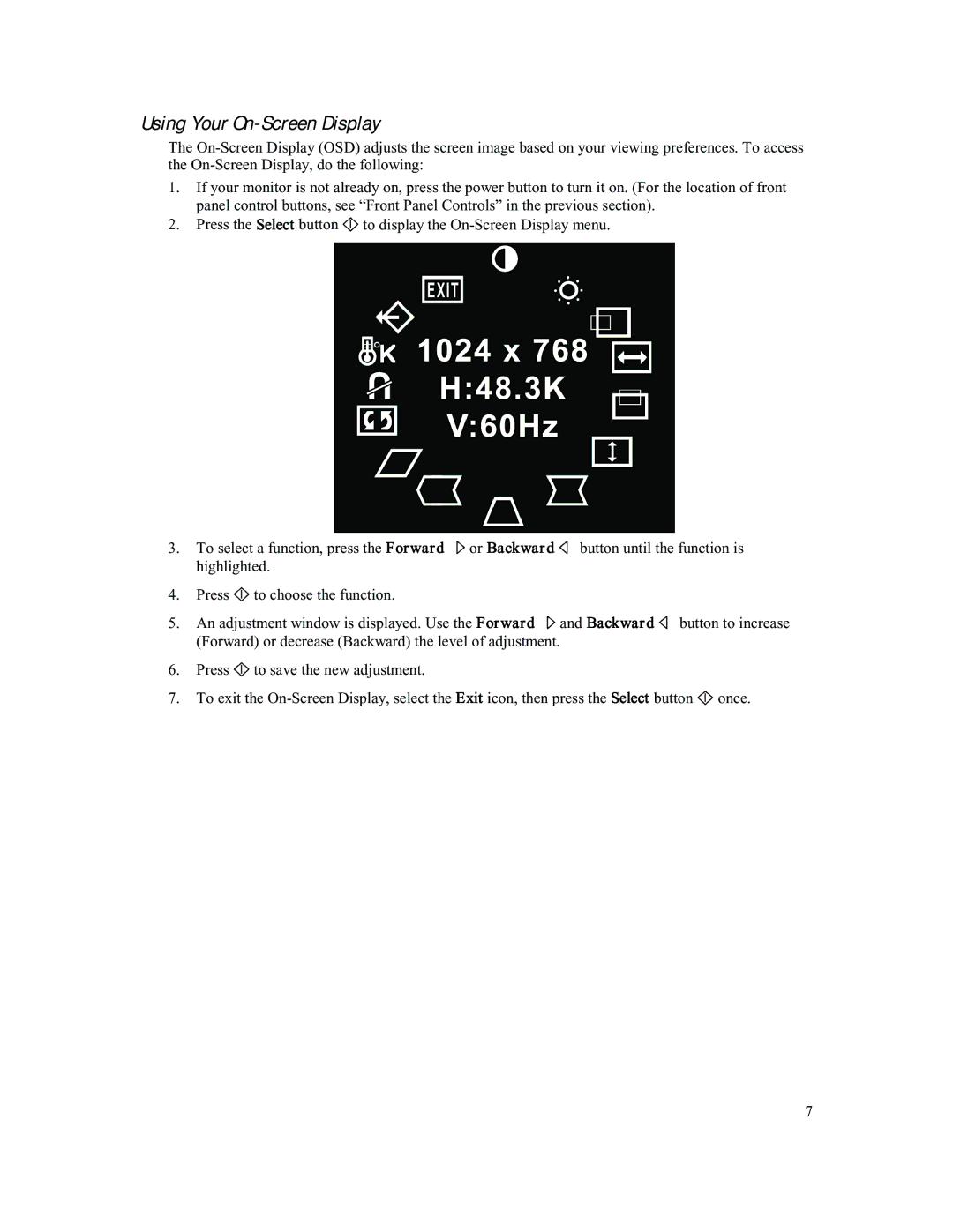 Compaq 740 manual Using Your On-Screen Display 