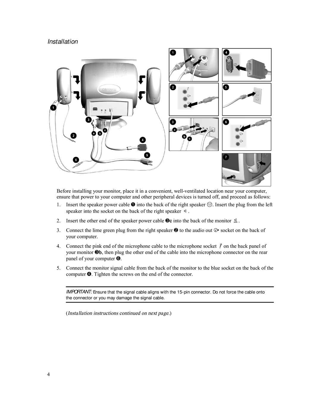 Compaq 740 manual Installation instructions continued on next page 