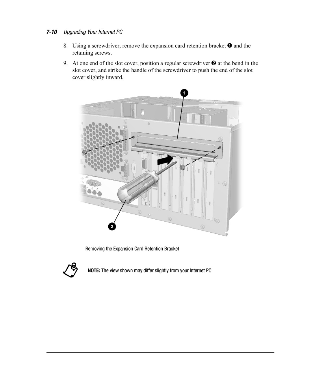 Compaq 7800 manual 10Upgrading Your Internet PC 