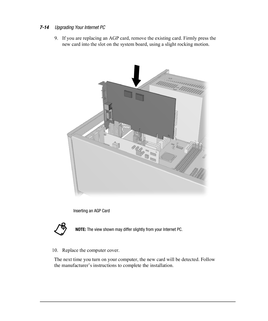 Compaq 7800 manual 14Upgrading Your Internet PC 