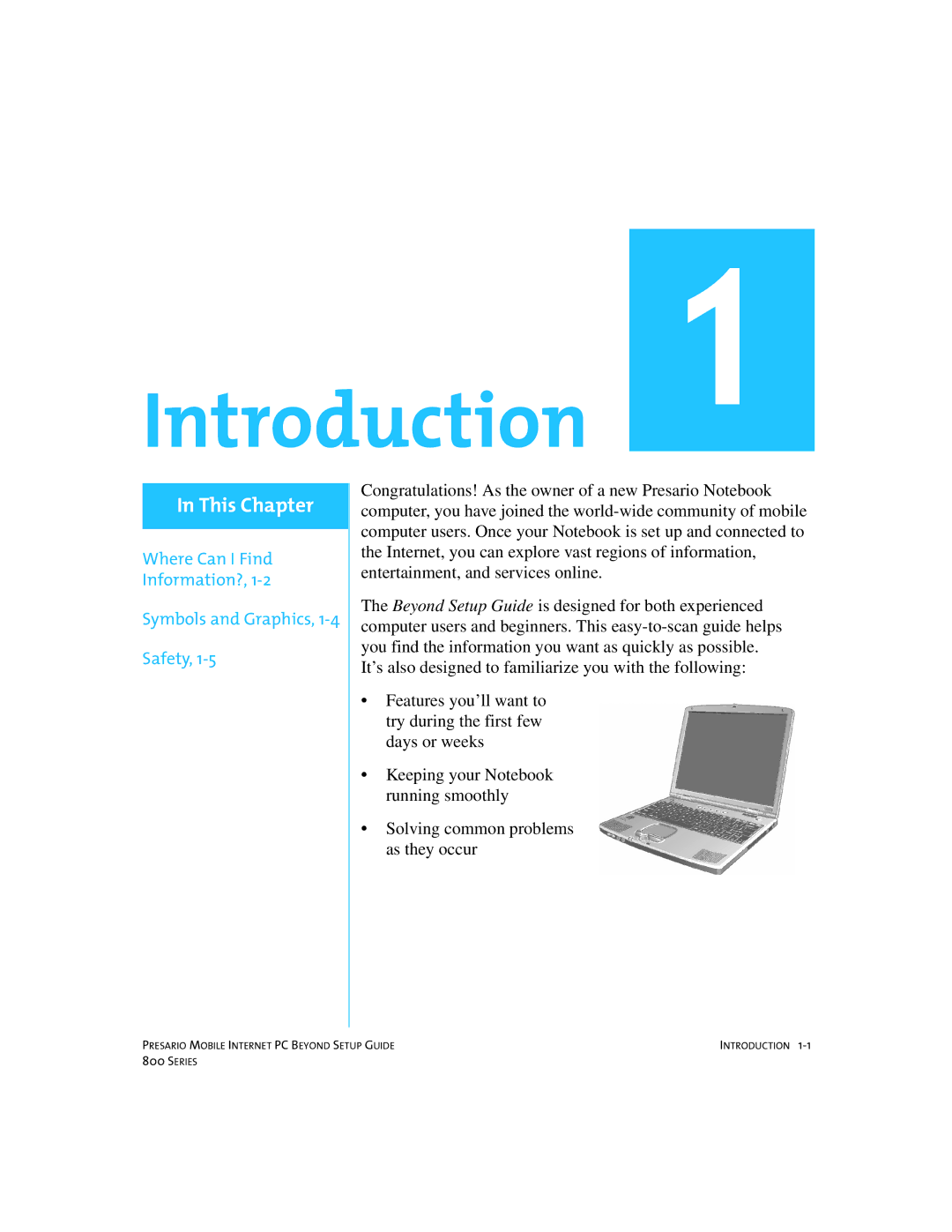 Compaq 800 manual Introduction 