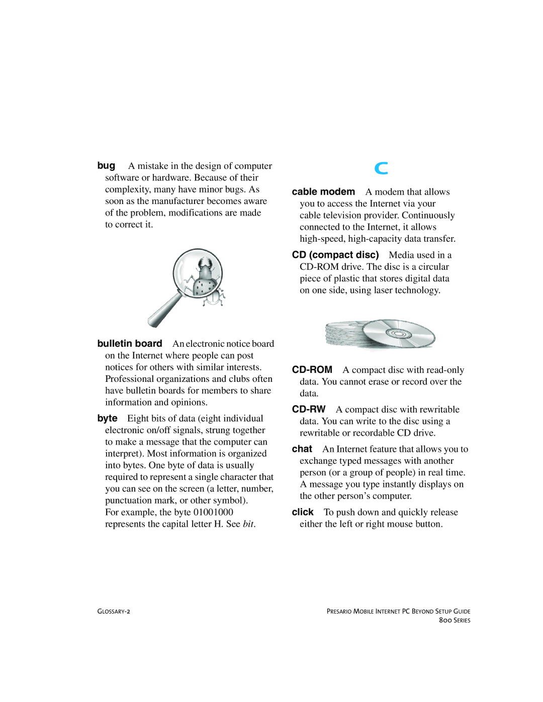 Compaq 800 manual GLOSSARY-2 