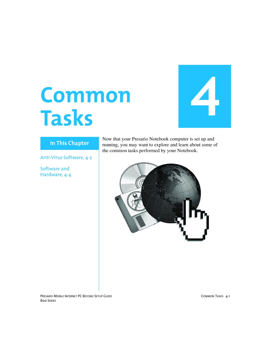 Compaq 800 manual Common Tasks 