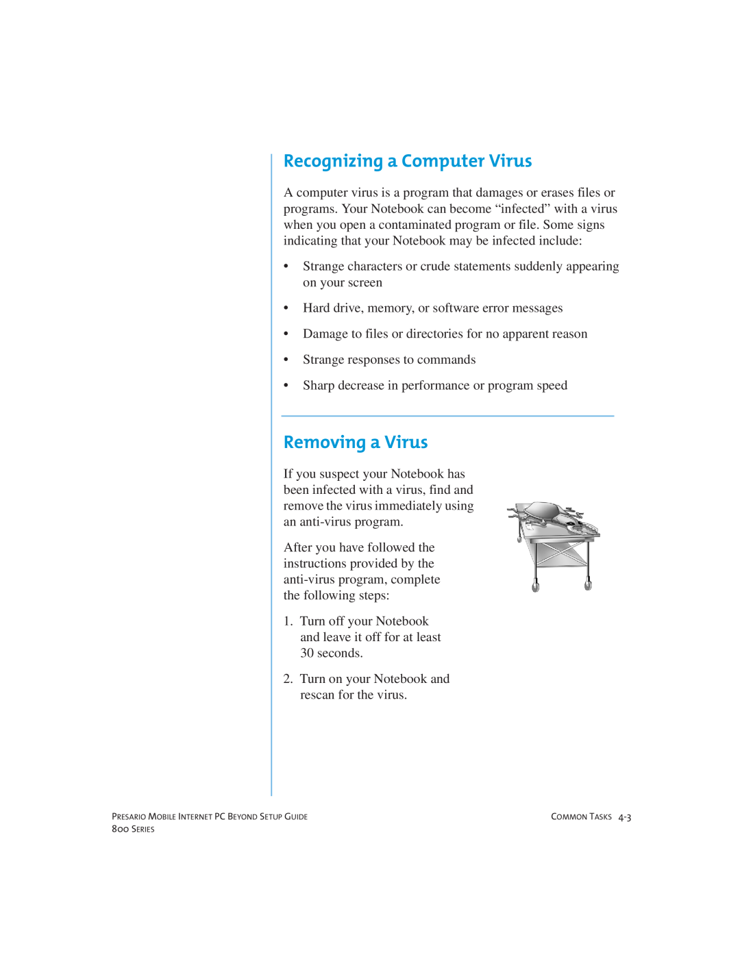 Compaq 800 manual Recognizing a Computer Virus, Removing a Virus 