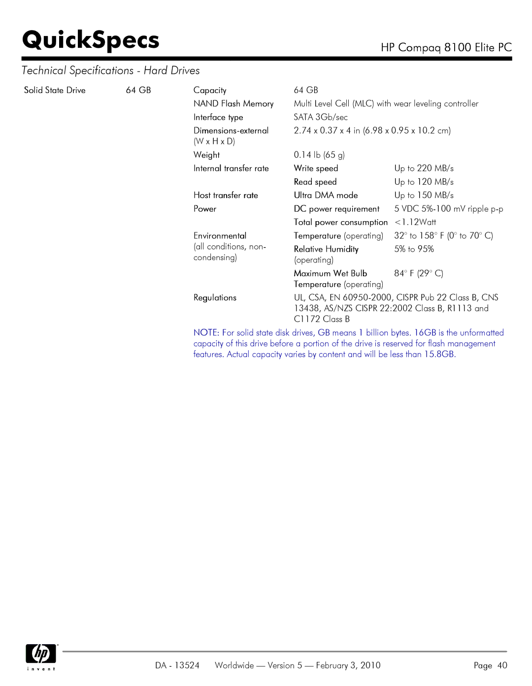 Compaq 8100 manual 12Watt, 13438, AS/NZS Cispr 222002 Class B, R1113, C1172 Class B 