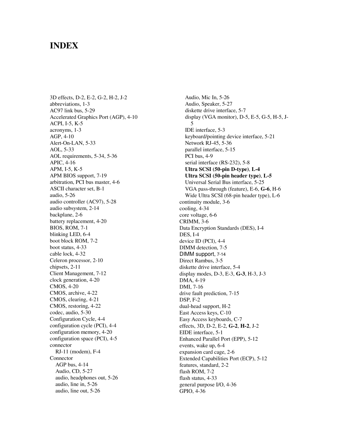 Compaq 850 manual Index, Dimm support 