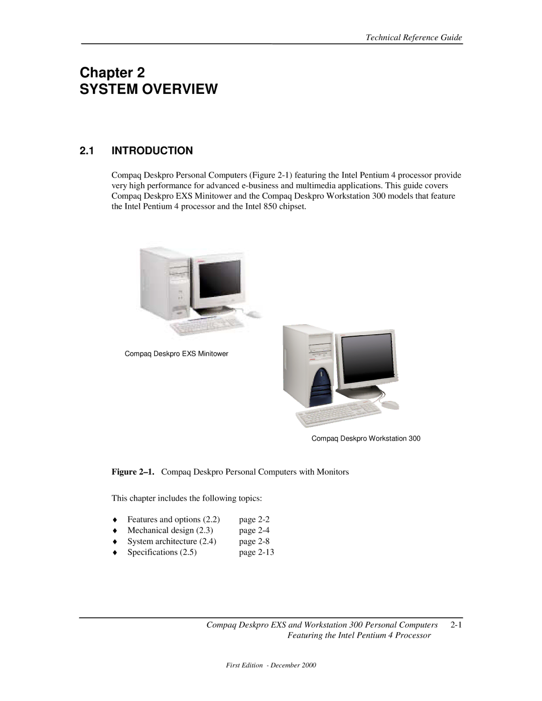 Compaq 850 manual System Overview, Introduction 