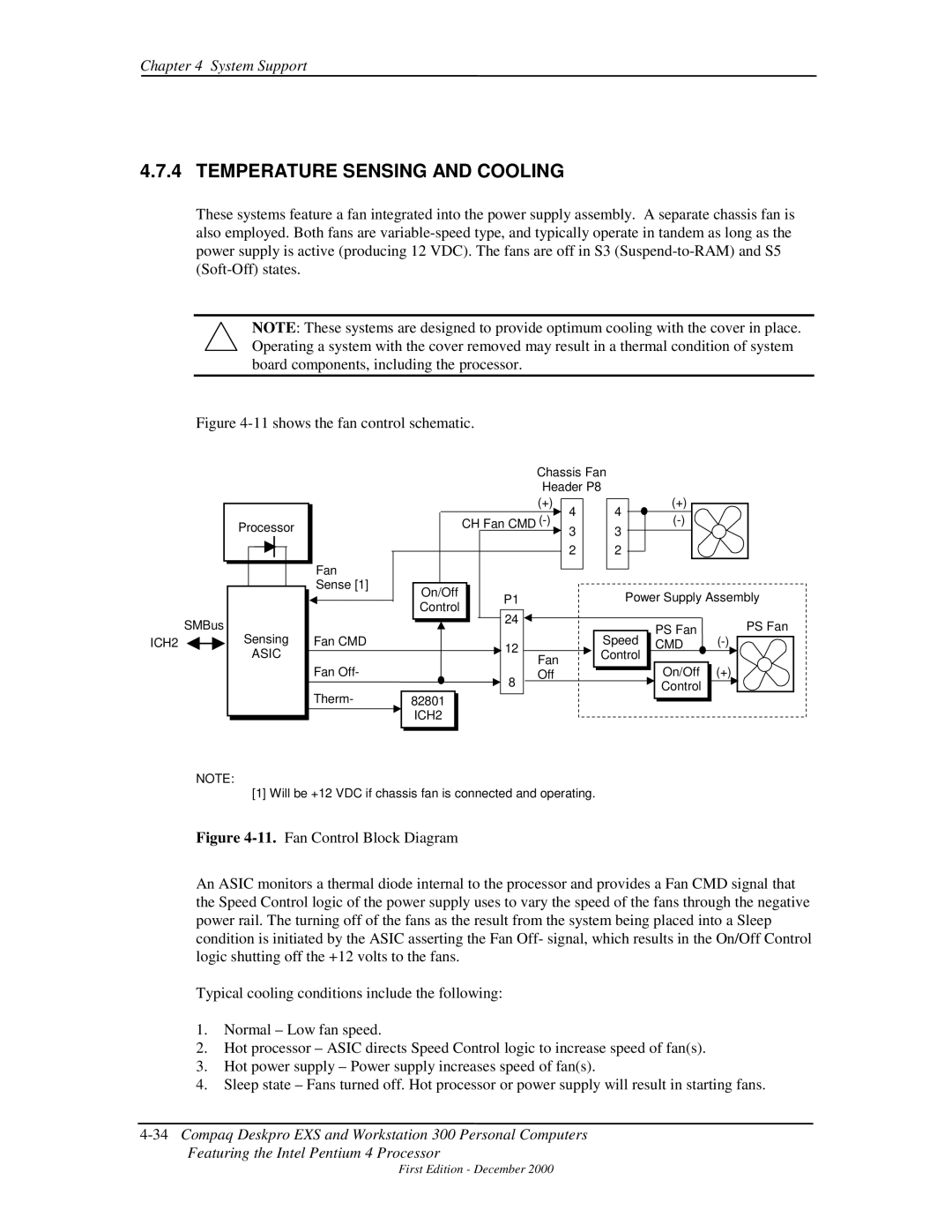 Compaq 850 manual Temperature Sensing and Cooling, Cmd 