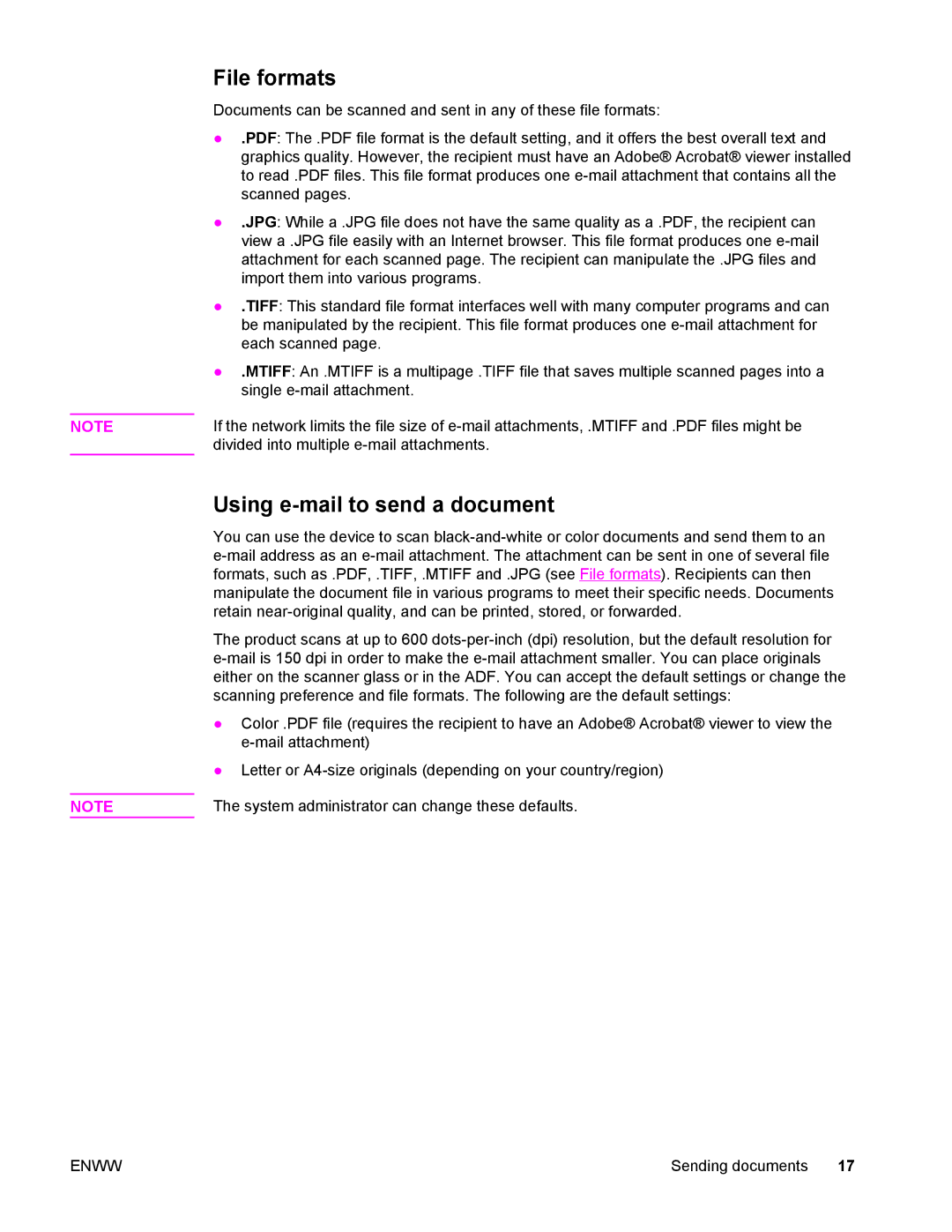 Compaq 9200c manual File formats, Using e-mail to send a document 