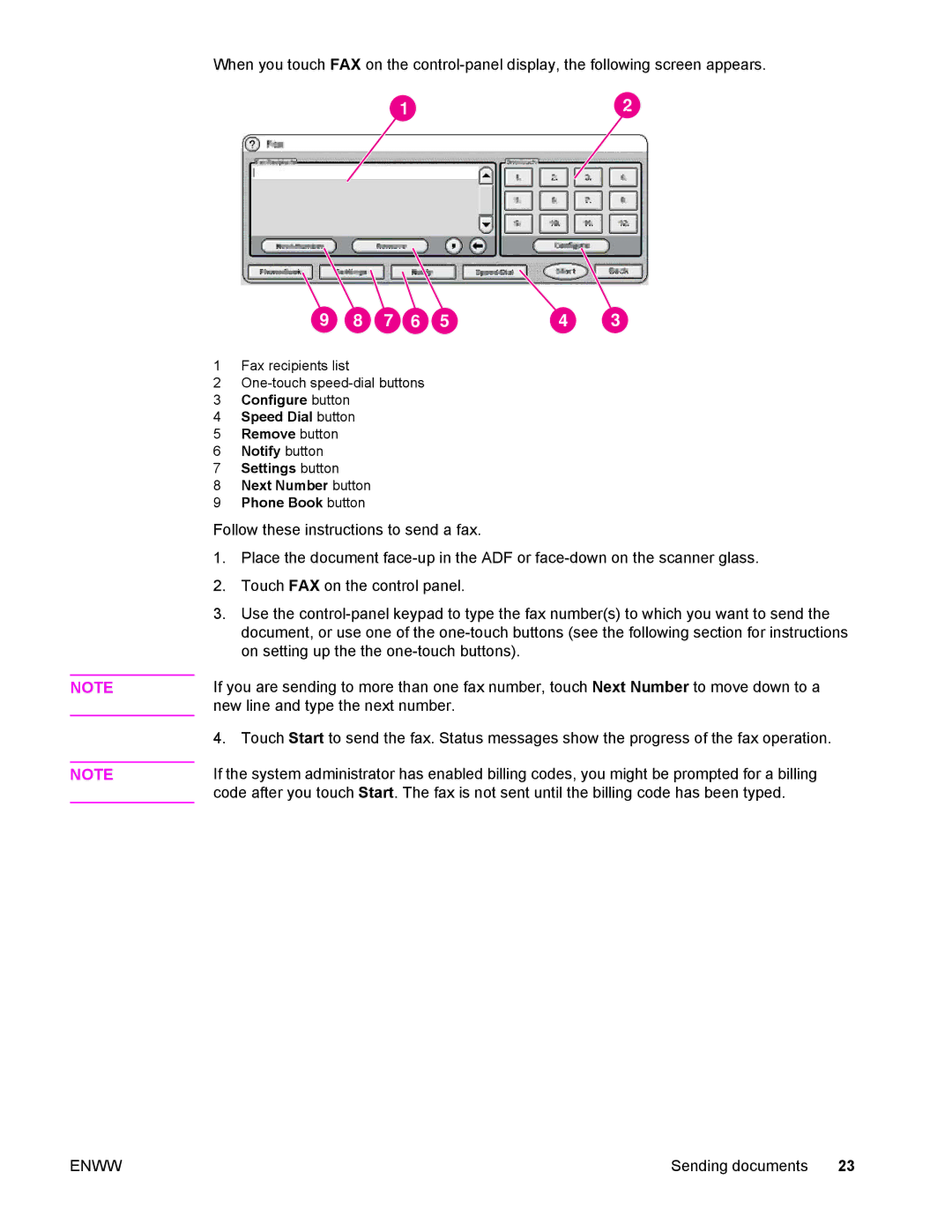 Compaq 9200c manual Fax recipients list One-touch speed-dial buttons 