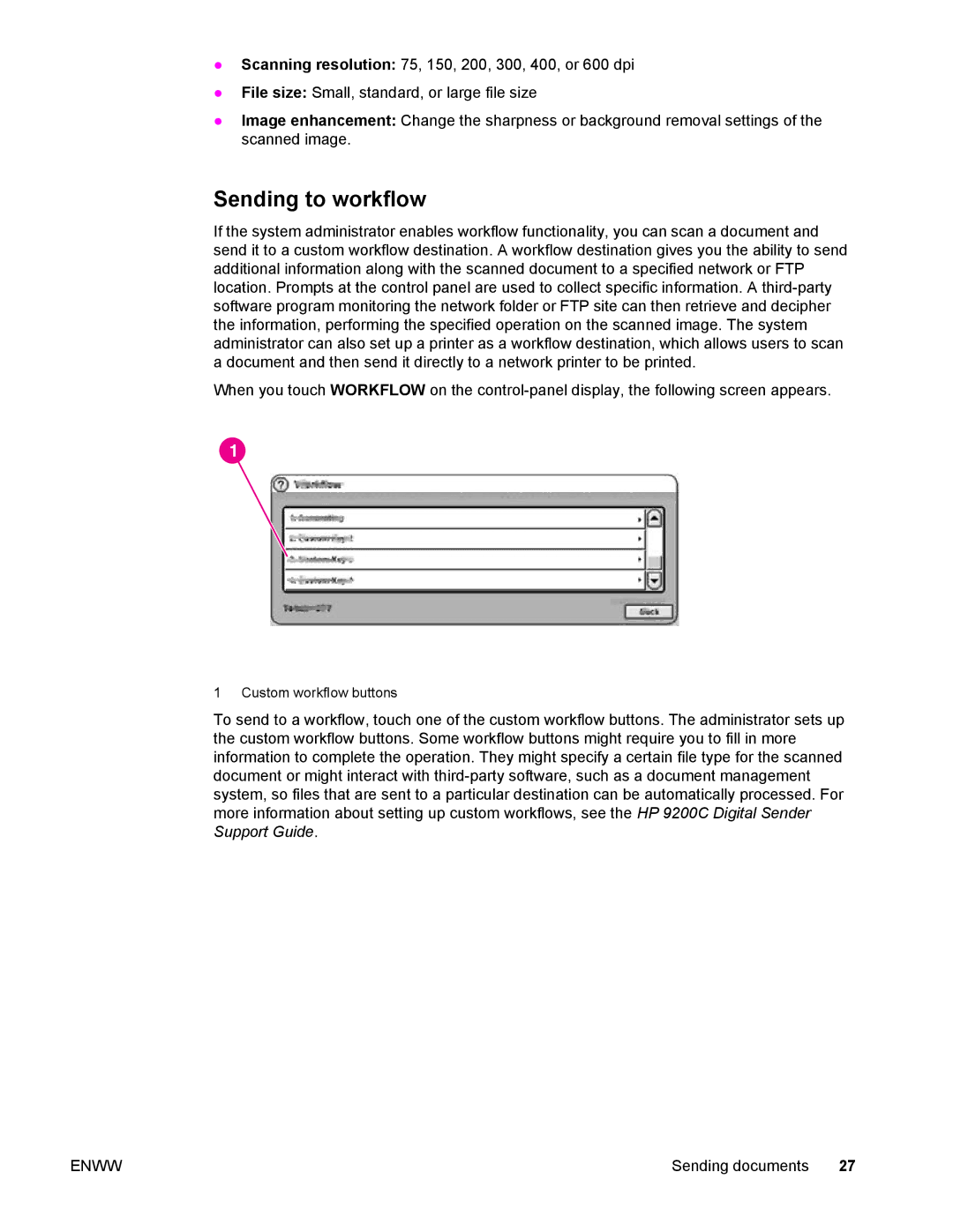 Compaq 9200c manual Sending to workflow 