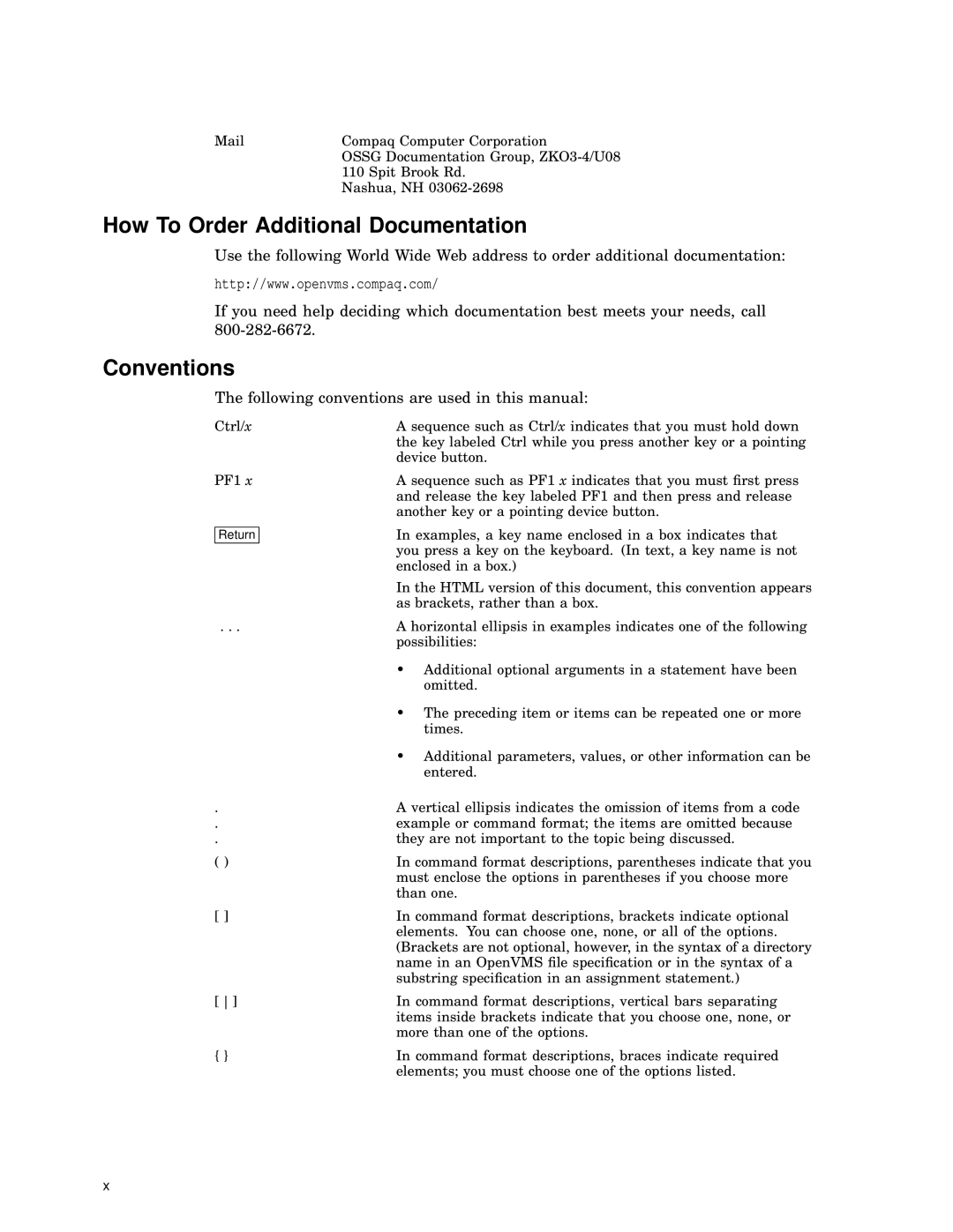 Compaq AA-PWCBD-TE manual How To Order Additional Documentation, Conventions 