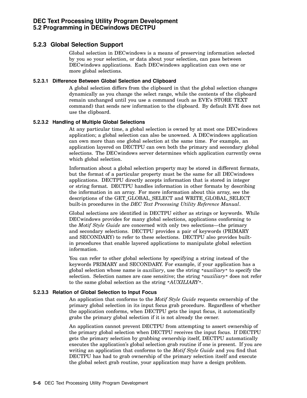 Compaq AA-PWCBD-TE manual Difference Between Global Selection and Clipboard, Handling of Multiple Global Selections 