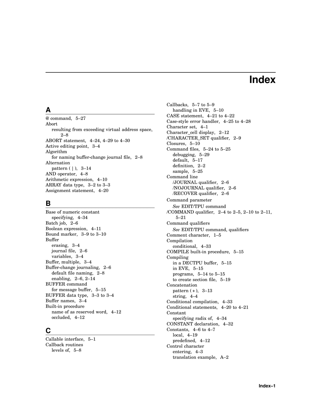 Compaq AA-PWCBD-TE manual Index-1 